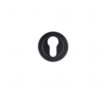 Rosso Maniglie RM001 Euro Profile Escutcheon - Matt Black