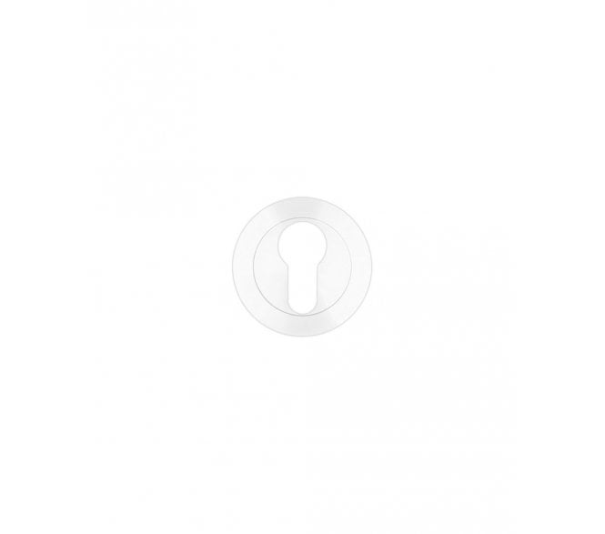 Rosso Maniglie RM001 Euro Profile Escutcheon - Powder Coat White