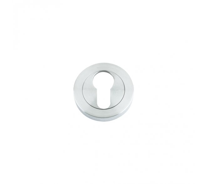 Rosso Maniglie RM001 Euro Profile Escutcheon - Satin Chrome