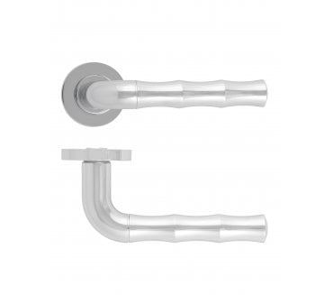 Rosso Maniglie Vasco Lever On Round Rose - Polished Chrome