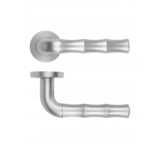 Rosso Maniglie Vasco Lever On Round Rose - Satin Chrome
