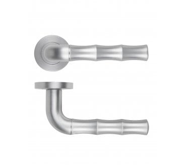 Rosso Maniglie Vasco Lever On Round Rose - Satin Chrome