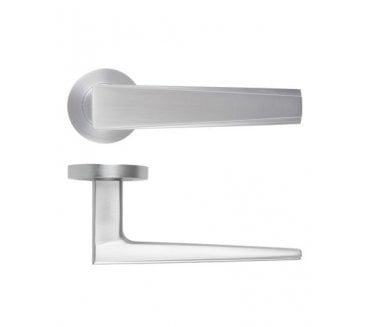 Rosso Maniglie Veloce Lever On Round Rose - Satin Chrome
