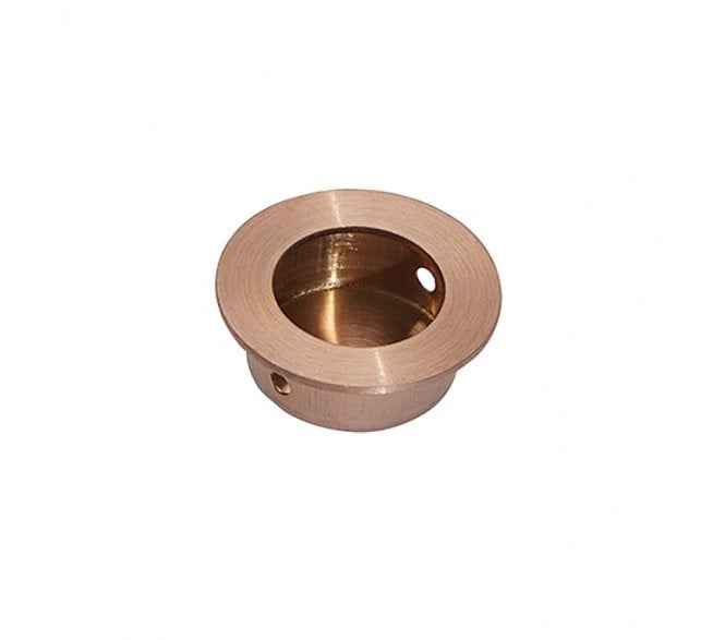 Round Pocket Door Edge Pull - Copper