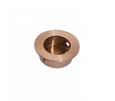 Round Pocket Door Edge Pull - Copper