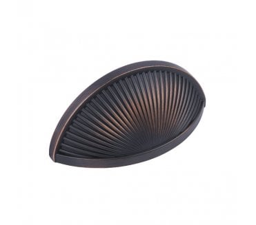 Sea Grass Premium Drawer Cup Pull - Oil Rubbed Bronze