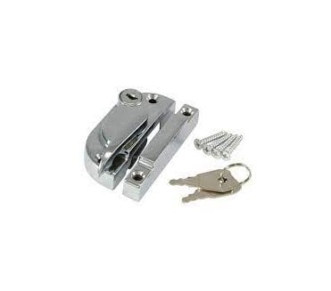 Securifitch Locking Sash Fastener - Polished Chrome