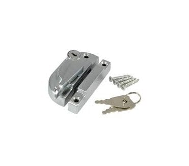 Securifitch Locking Sash Fastener - Satin Chrome