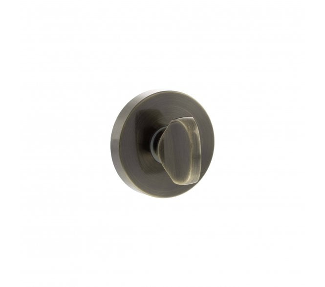 Senza Pari Bathroom Turn & Release On Minimal Round Rose - Antique Brass