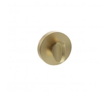 Senza Pari Bathroom Turn & Release On Minimal Round Rose - Satin Brass