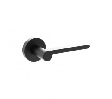 Senza Pari Darrio Lever On Round Rose - Matt Black