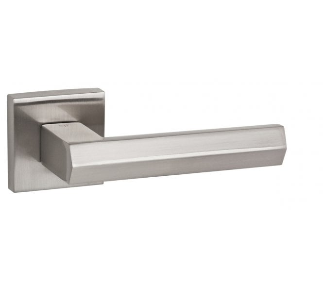 Senza Pari Davoli Lever On Square Rose - Satin Nickel