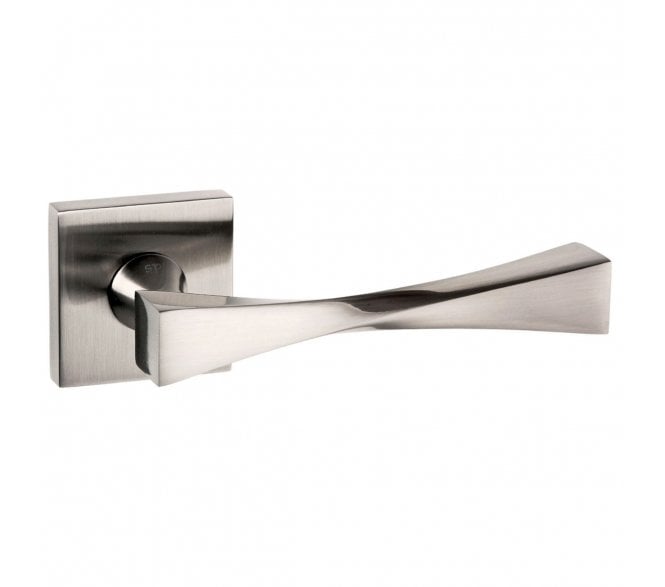 Senza Pari Guido Lever On Square Rose - Satin Nickel