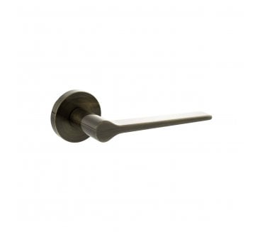 Senza Pari Laviano Lever On Minimal Round Rose - Antique Brass
