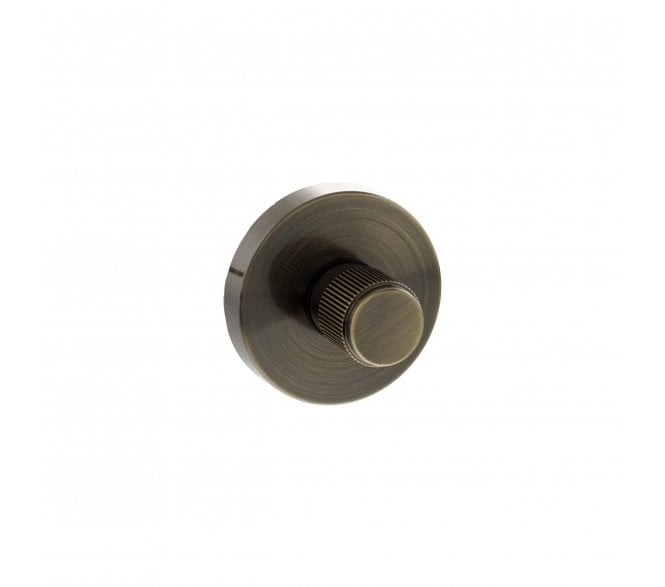 Senza Pari Lines Bathroom Turn & Release On Minimal Round Rose - Antique Brass