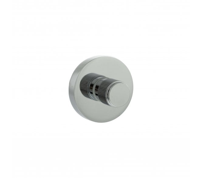 Senza Pari Lines Bathroom Turn & Release On Minimal Round Rose - Polished Chrome