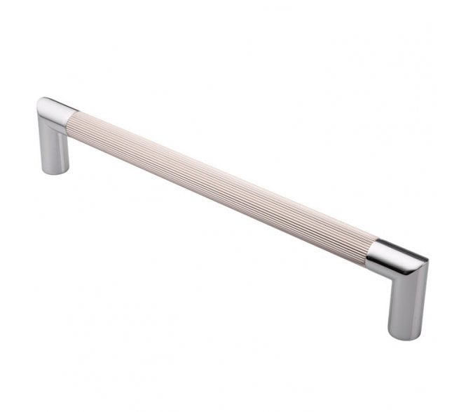 Serozzetta Mitred Lines Pull Handle 300mm - Polished Chrome/Satin Nickel
