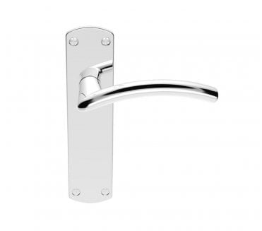 Serozzetta SZC Tres Door Handles On Backplate - Polished Chrome