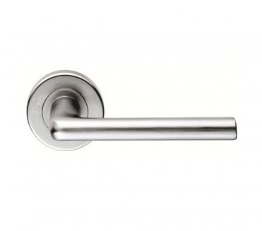Serozzetta SZC010 Uno Door Handle On Rose - Satin Chrome