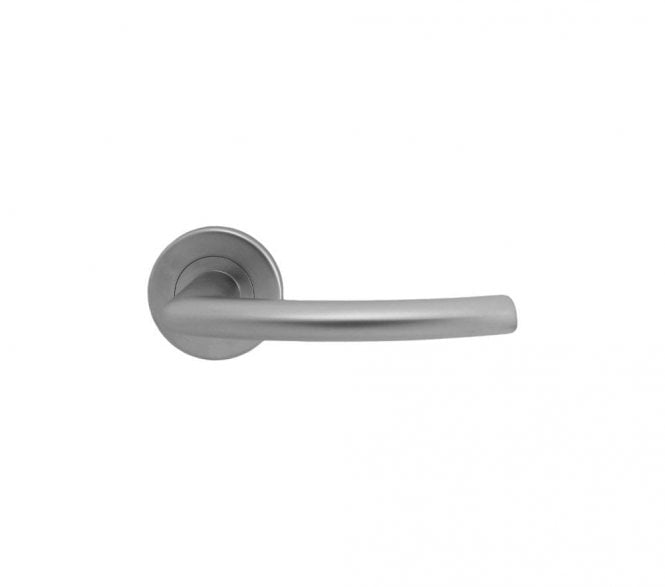 Serozzetta SZC020 Dos Door Handle On Rose - Satin Chrome