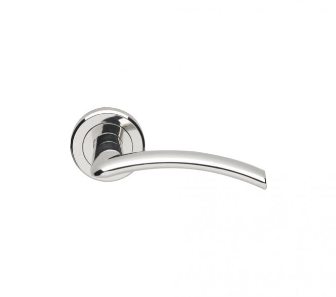 Serozzetta SZC030 Tres Door Handle On Rose - Polished Chrome