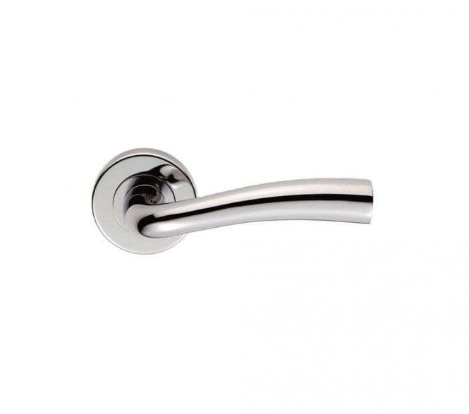 Serozzetta SZC050CP Cinco Door Handle On Rose - Polished Chrome