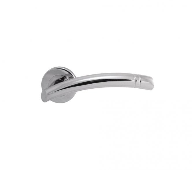 Serozzetta SZC340CP Cuarenta Door Handle On Rose - Polished Chrome