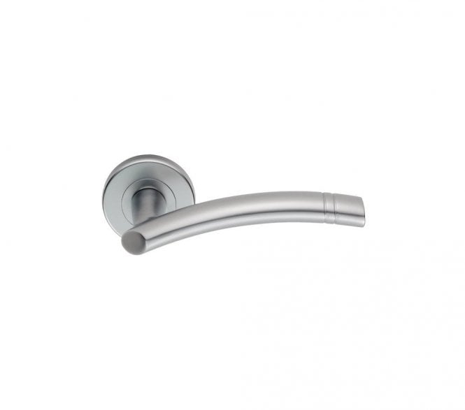 Serozzetta SZC340SC Cuarenta Door Handle On Rose - Satin Chrome