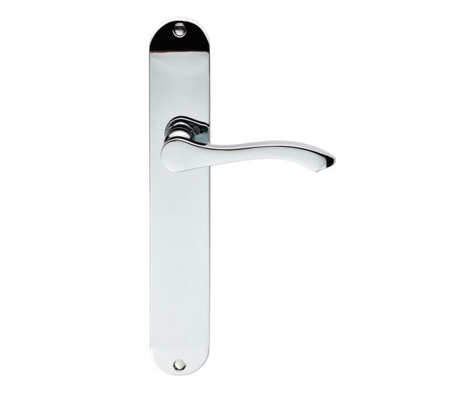 Serozzetta SZM Andros Door Handle On Long Backplate - Polished Chrome