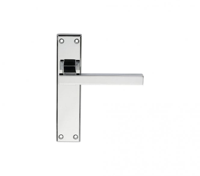 Serozzetta SZM Stratus Door Handles On Backplate - Polished Chrome