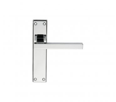 Serozzetta SZM Stratus Door Handles On Backplate - Polished Chrome