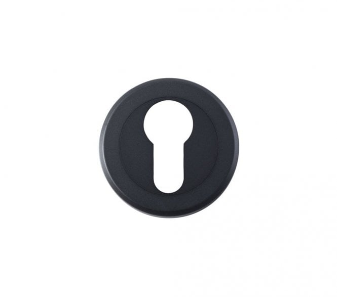 Serozzetta SZM001 Round Euro Profile Escutcheon - Matt Black
