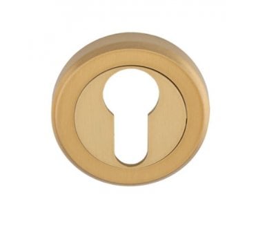 Serozzetta SZM001 Round Euro Profile Escutcheon - Satin Brass