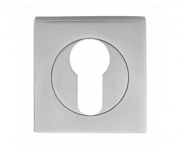 Serozzetta SZM001 Square Euro Profile Escutcheon - Satin Chrome