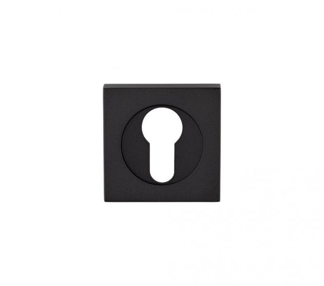 Serozzetta SZM001SQ Square Euro Profile Escutcheon - Matt Black