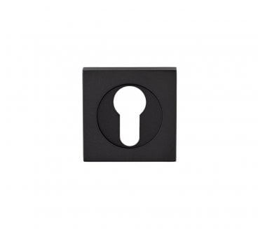 Serozzetta SZM001SQ Square Euro Profile Escutcheon - Matt Black