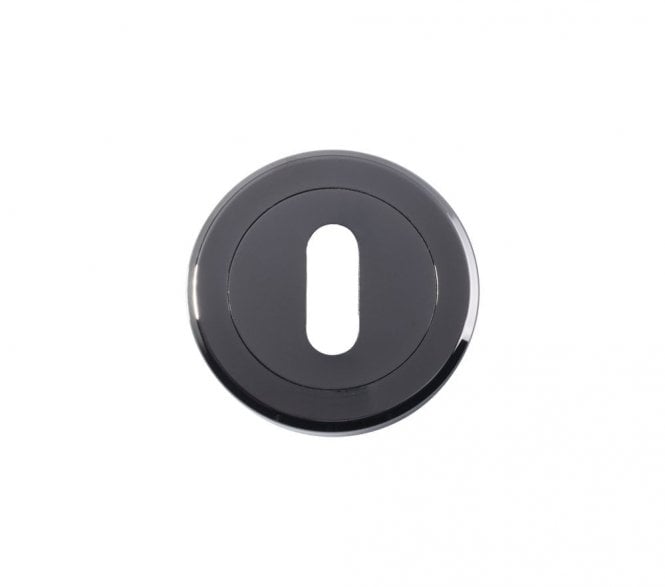 Serozzetta SZM003 Round Keyhole Escutcheon - Black Nickel