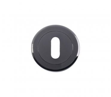 Serozzetta SZM003 Round Keyhole Escutcheon - Black Nickel