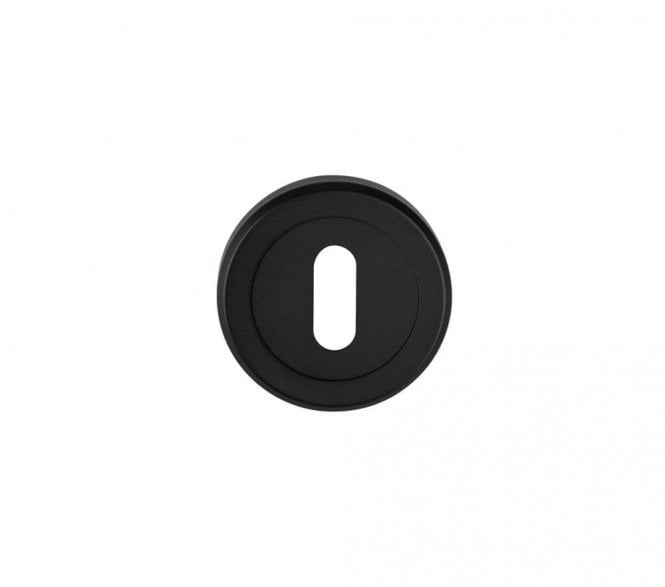 Serozzetta SZM003 Round Keyhole Escutcheon -Matt Black