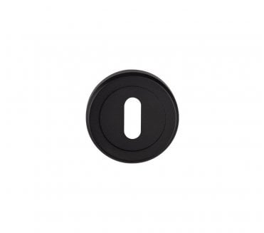 Serozzetta SZM003 Round Keyhole Escutcheon -Matt Black