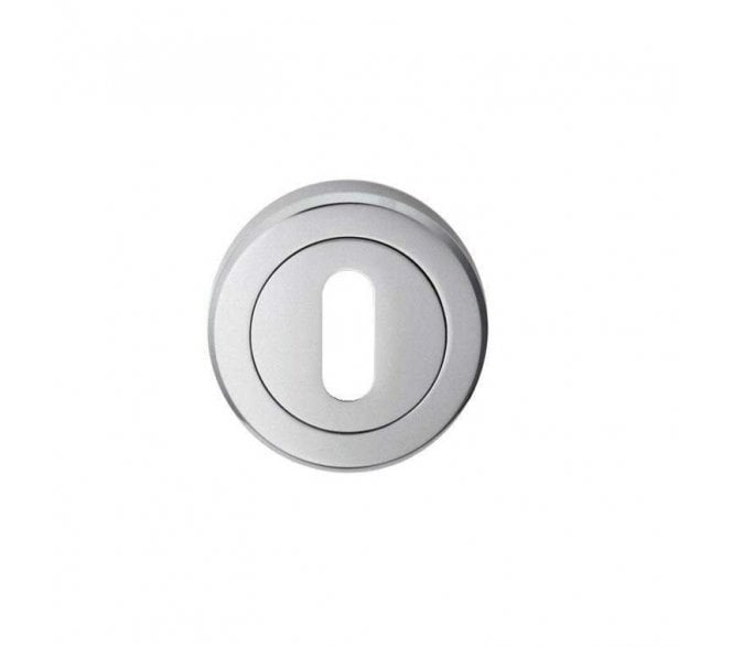 Serozzetta SZM003 Round Keyhole Escutcheon - Satin Chrome
