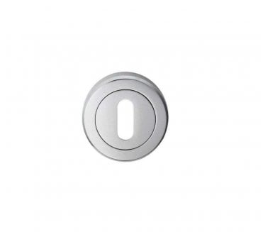 Serozzetta SZM003 Round Keyhole Escutcheon - Satin Chrome