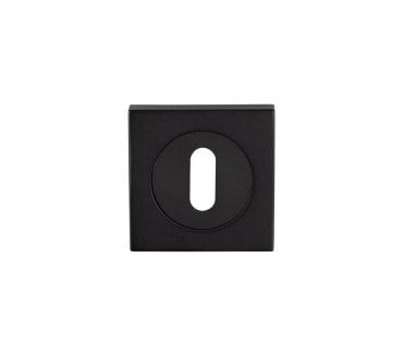 Serozzetta SZM003SQ Square Keyhole Escutcheon - Matt Black