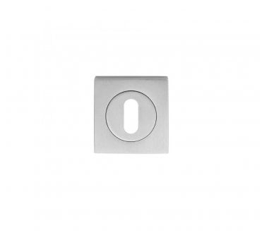 Serozzetta SZM003SQ Square Keyhole Escutcheon - Satin Chrome