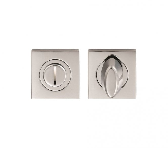 Serozzetta SZM004SQ Square Bathroom Turn & Release Set - Polished Chrome