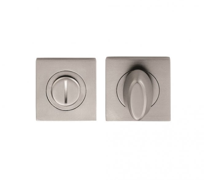 Serozzetta SZM004SQ Square Bathroom Turn & Release Set -Satin Chrome