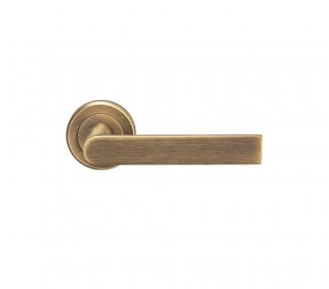 Serozzetta SZM210AB Edge Door Handle On Rose - Antique Brass
