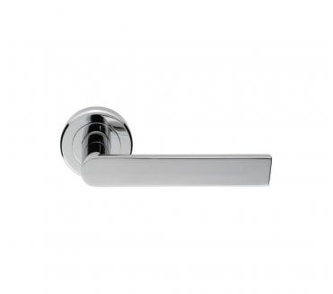 Serozzetta SZM210CP Edge Door Handle On Rose - Polished Chrome