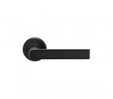 Serozzetta SZM210MB Edge Door Handle On Rose - Matt Black