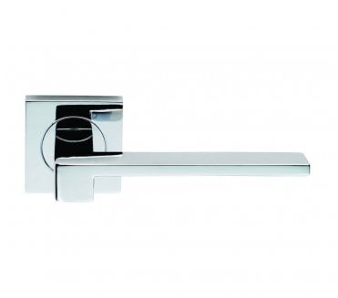 Serozzetta SZM370CP Equi Door Handle On Square Rose - Polished Chrome